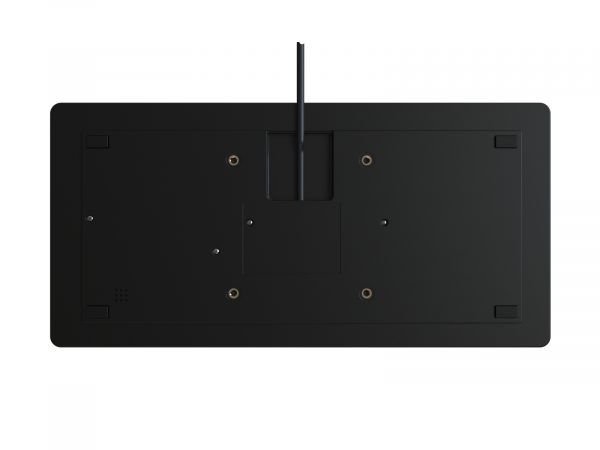 KBA-CK78-BNUN-US (bottom view) bottom view of black USB keyboard