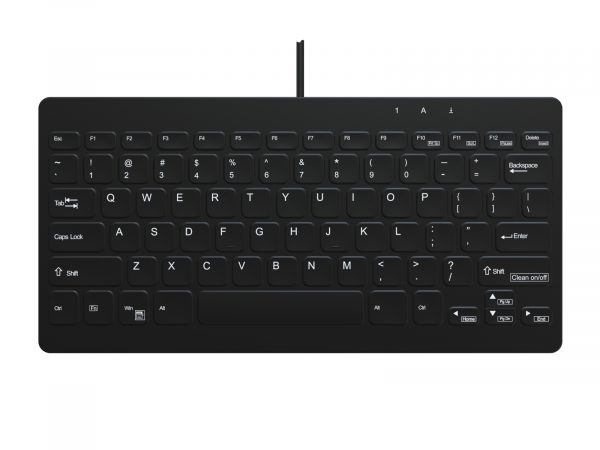 KBA-CK78-BNUN-US (top view) top view of black USB keyboard
