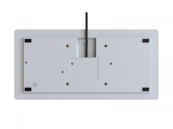 KBA-CK78-WNUN-US (bottom view) bottom view of white USB keyboard