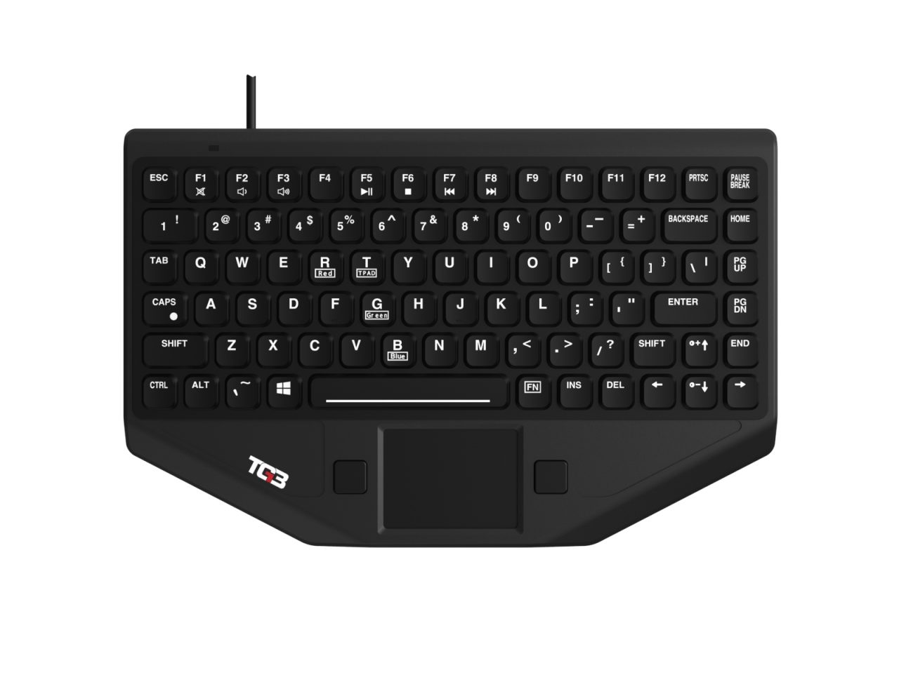 BLTXR: USB Rugged Rubber Backlit Keyboard