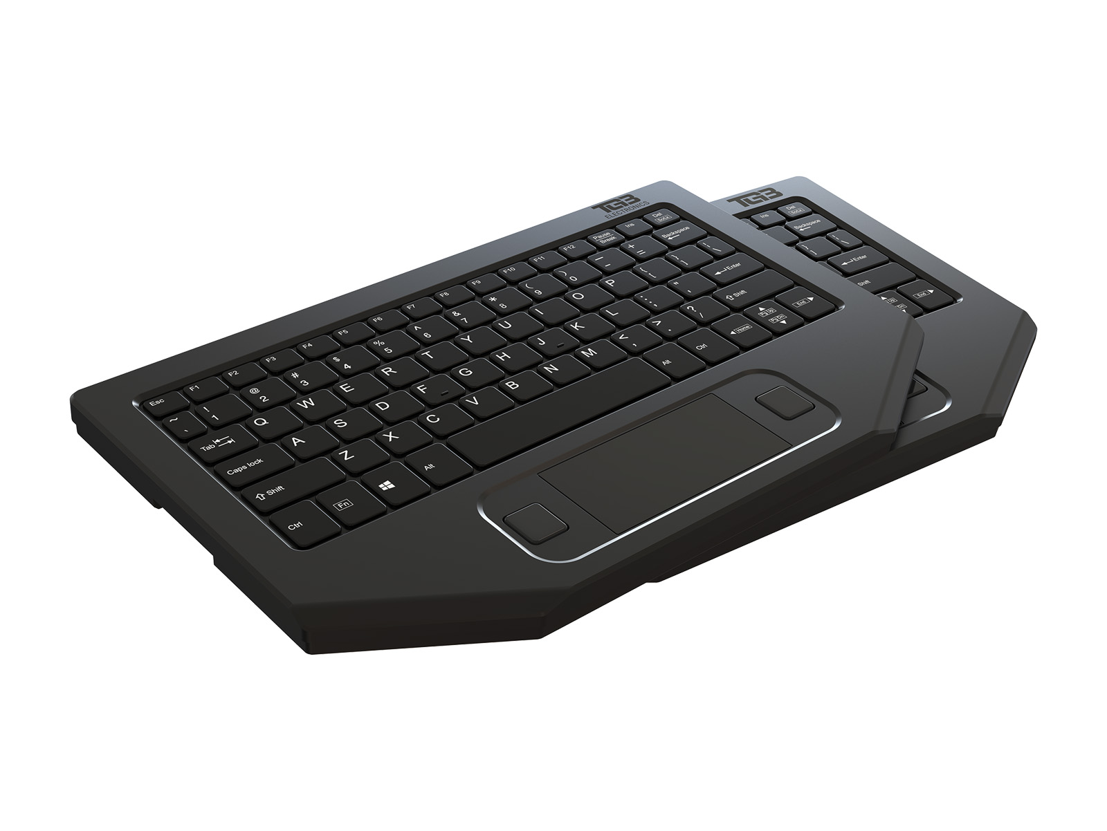 KBA-BLTXR-LPU-US_stack-view BLTX Mini rugged, low-profile keyboard (isometric, stacked view)