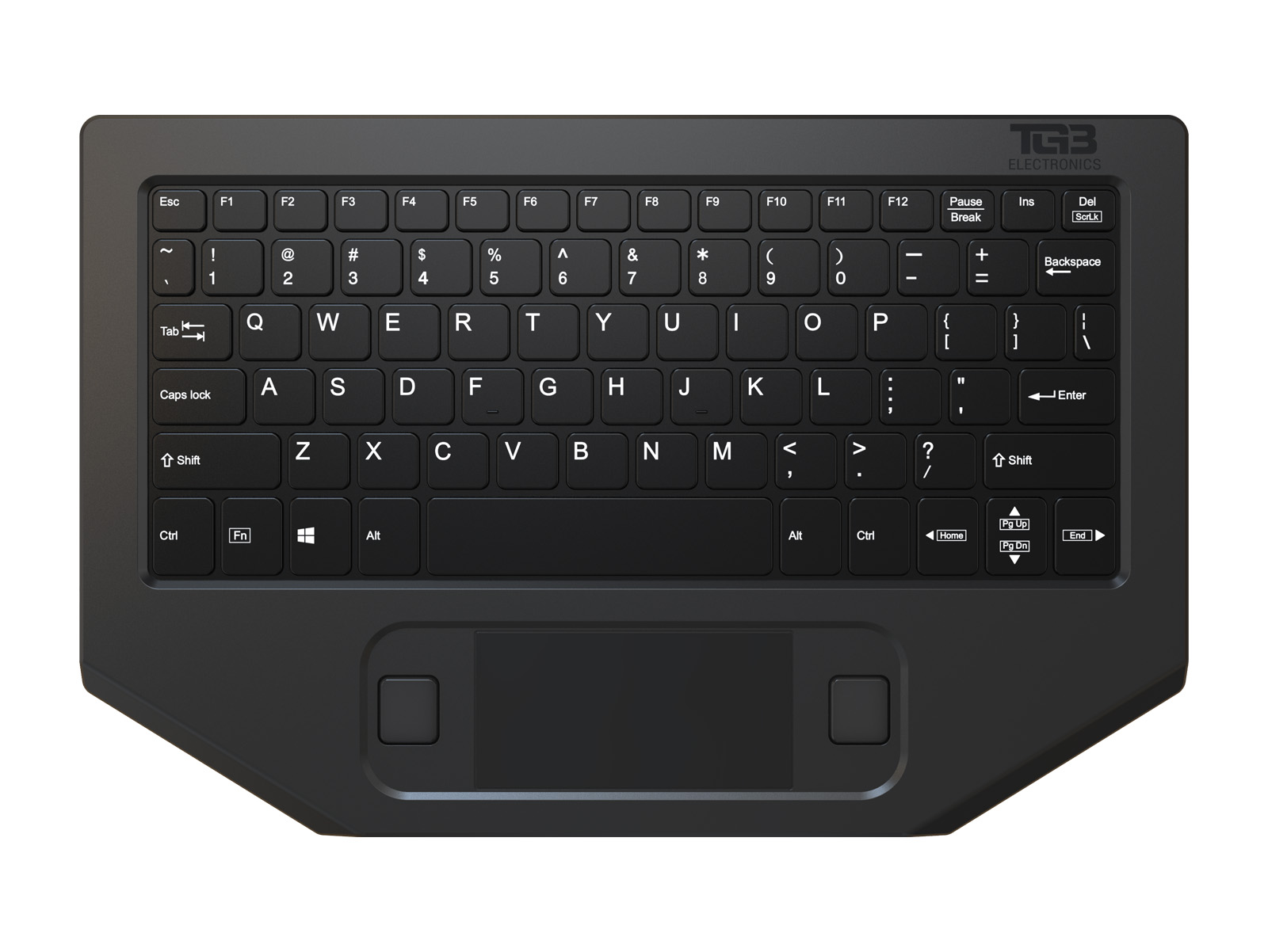 KBA-BLTXR-LPU-US (top-view) BLTXR rugged, low-profile keyboard (top view)